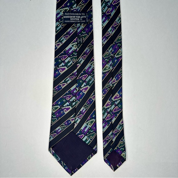 Museum of Fine Arts Boston Silk Jazzy Geometric 3.25” Classic Tie - Picture 4 of 7